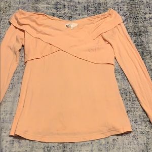 Criss cross off the shoulder top